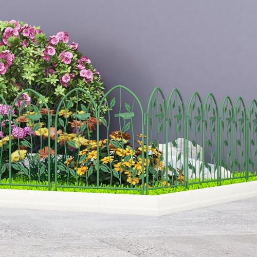 Clôture de jardin en métal décorative robuste pour parterres