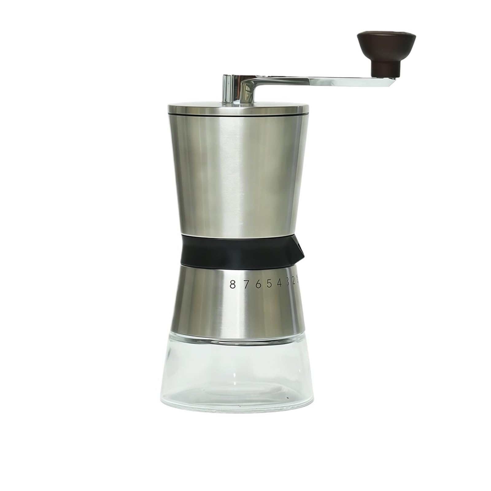 Compatibile con macinacaffè a manovella, scomparto for polvere trasparente for capacità domestica, spessore regolabile
