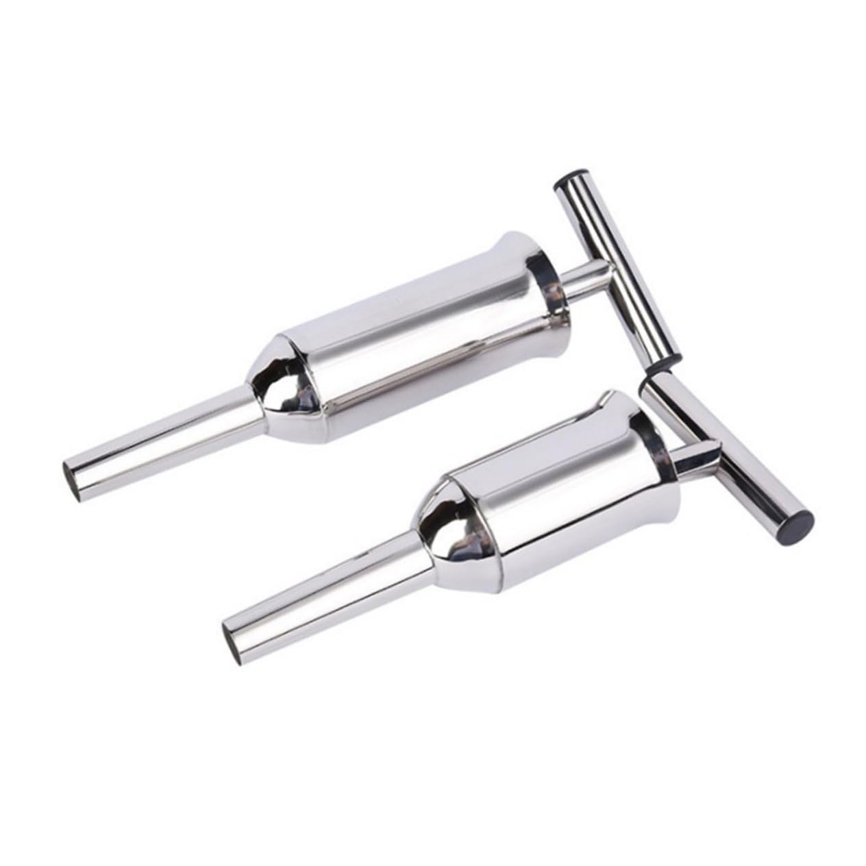 VINTORKY Stainless Steel Sausage Stuffer Kit Meat Filling Tube Tool for Home Use for Sausage Making and Filling Ground Meat Compact and Easy to Clean
