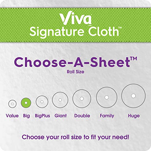 Image of Viva Signature Cloth Choose-A-Sheet Paper Towels, Soft & Strong Paper Towels for Ultimate Clean, White, 6 Big Rolls (Equal to 9 Regular Rolls)