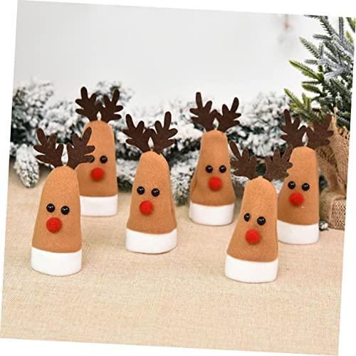 Decoración navideña para la mesa de paño con fundas de alce 3