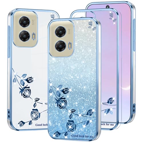 Coque Moto G Stylus 5G 2024 cadeau mignon motif floral rose fille