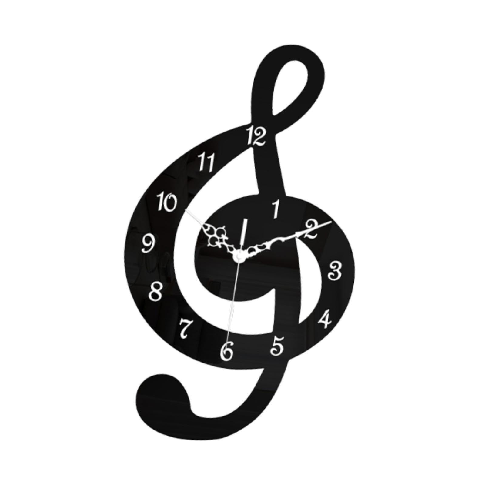 Horloge murale pour salon et salle de classe au style musical
