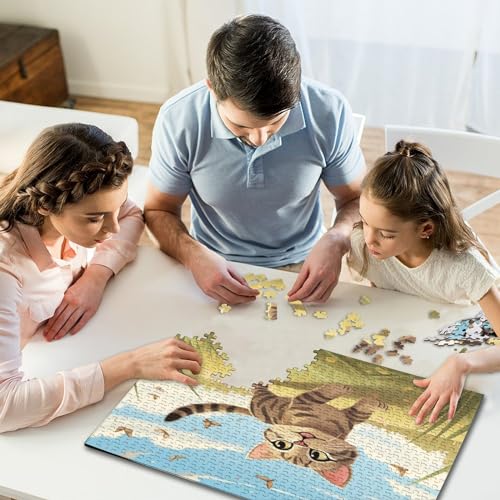 Puzzles de madera Joyful de gatos: despierta tu alegría e inspiración multicolor 6