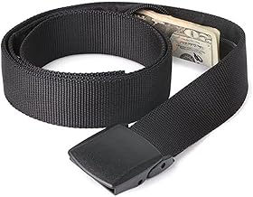Money Belt with Secret Compartment, Travel Ticket Belt for Hidden Tickets with Plastic Buckle for Casual Clothes to Avoid Pickpockets Unisex