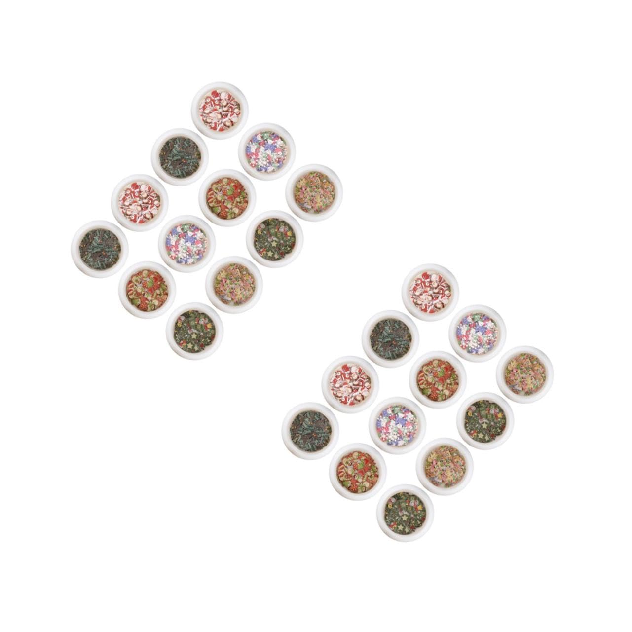 Ipetboom 2 Set Nail Art Paillettes Di Natale Adesivi Per Unghie Di Natale Fette Di Unghie Di Decalcomania Per ie Di Fiocchi Per ie Di Fette Di Nail 12 scatole*2