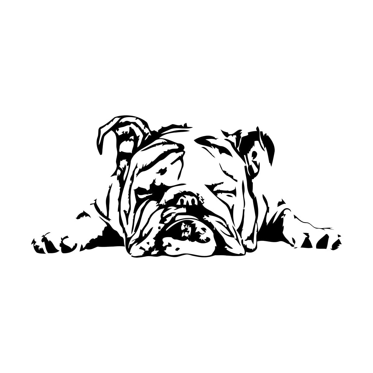 Lzhouting Wall Stickers 3219 English Bulldog Wall Decal Home Decor Pet Stickers Vinyl Art Dog Wallpaper For Kids Room Small - 26X57cm