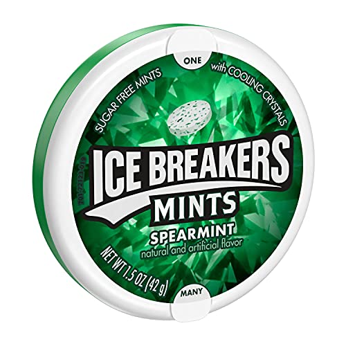 HERSHEY'S Ice Breakers Spearmint Sugar Free Mints, 1.5 Oz
