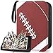 Mlikero 9-Pocket Football Card Binder, Trading Card Holder with Sleeves Card Collectors Album Hold Up to 720 Cards, Fit for Football Cards Baseball Cards Sport Trading Cardsâ€¦
