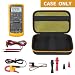 Comecase Hard Carrying Case for Fluke 87-V/ 88V/ 15B+/ 17B+ and More Digital Multimeter, Protective Travel Storage Bag - Black + Yellow Pocket