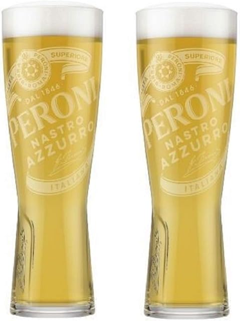 Peroni Pint Glasses 20oz / 568ml (Set of 2) New for 2018