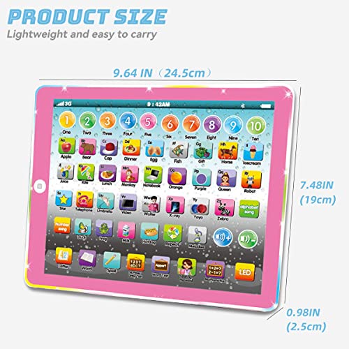 Wenbeier Kids Tablet Learning Pad Toddler Tablet With Abc Word Song Music Number Electronic Interactive Toy For Educational Preschool Boys & Girls 3-8 Years Old #TOP3