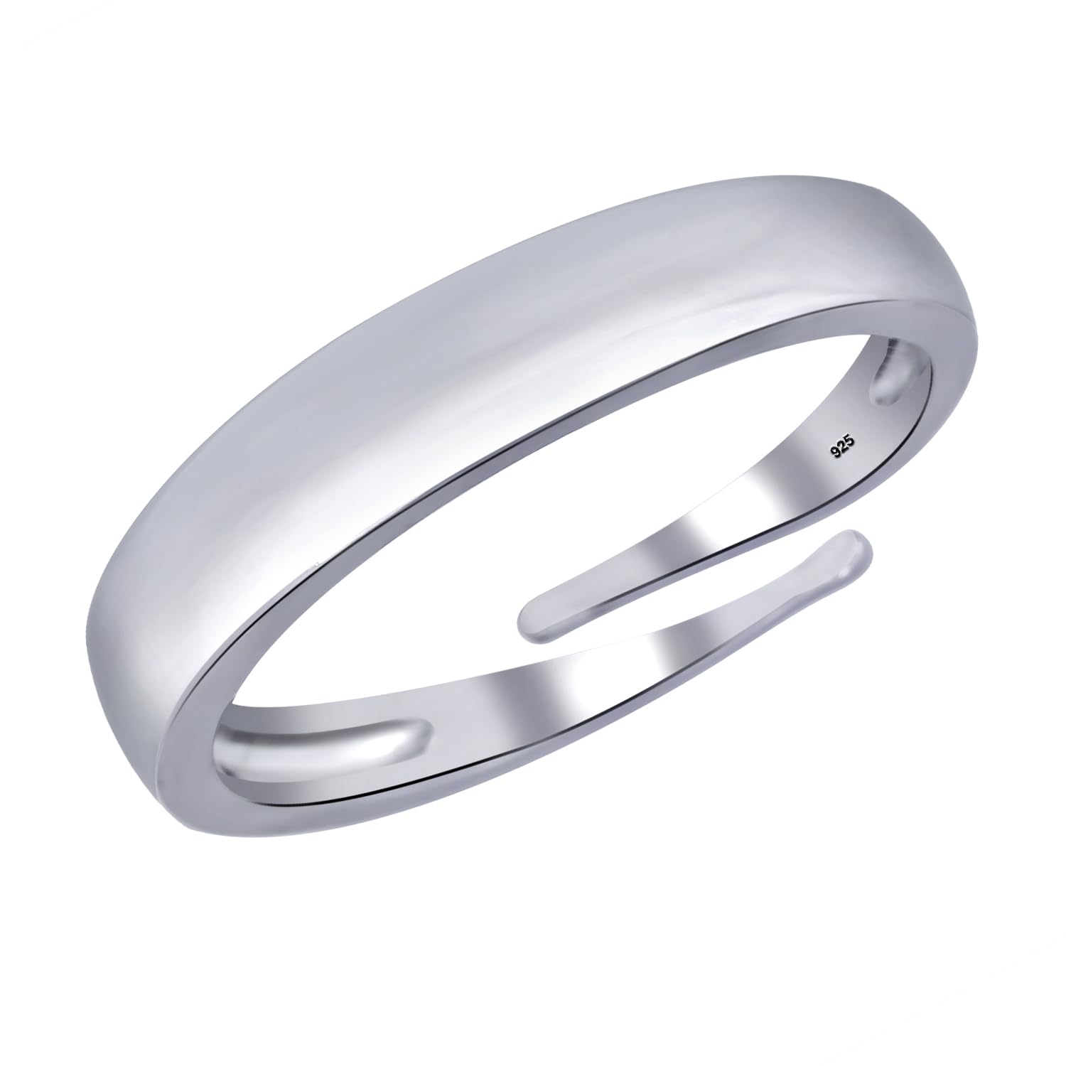 THE MARKETVILLA Pure 925 Sterling Silver UNISEX Band Ring - Silver Rings for Women & Girls, Silver Rings for Men & Boys - Adjustable Size (B07K7LND3F) Amazon Price History, Amazon Price Tracker