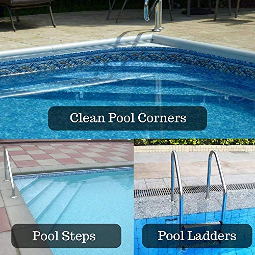 Daveyspa 5-inch Heavy-Duty Swimming Pool Cleaning Brush with Aluminum Handles and Stainless Steel bristles is Ideal for handling Stubborn Stains in Concrete and Granite Pools.