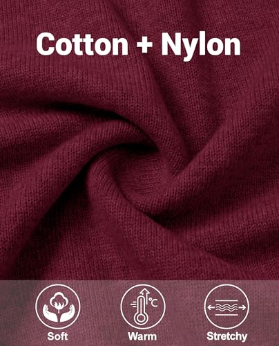 EKLENTSON Men's Sweater Quarter Zip Pullover Knit Cotton Turtleneck Sweater Fall Winter Thermal Pullover Mock Neck 6