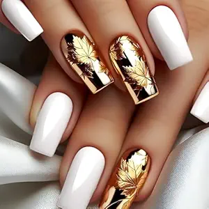 Gold Maple Leaves Design