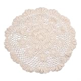 Application décorative polyvalente : nappe adaptée pour les salles à manger, les meubles de café, les restaurants, les halls d'hôtel ou comme accessoire de toile de fond pour séance photo, cette nappe en dentelle améliore divers espaces avec son artisanat complexe en coton et ses options de couleur beige/blanc pour différents thèmes d'intérieur
