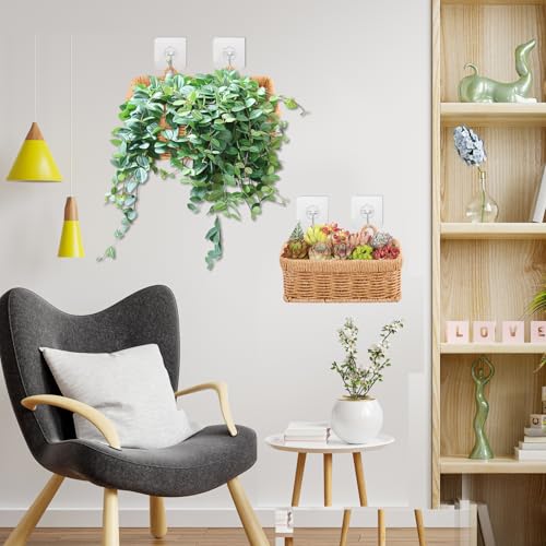 Cesta rectangular de mimbre decorativa para estantes y cajones de baño 5