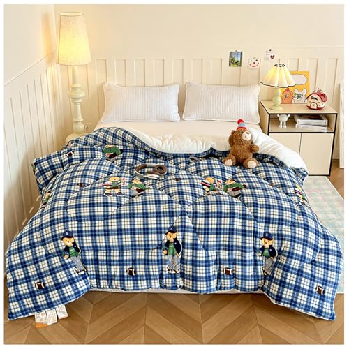 ZTGL Edredón Borrego Invierno, Manta de Cachemira Gruesa, Edredón Nórdico Extra Suave y Cálido, Núcleo Nórdico Acolchado Doble Cara, Relleno Nórdico de Microfibra,F,150x200cm (2.5kg)