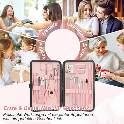 Set manicure, set da 18 pezzi, per manicure e