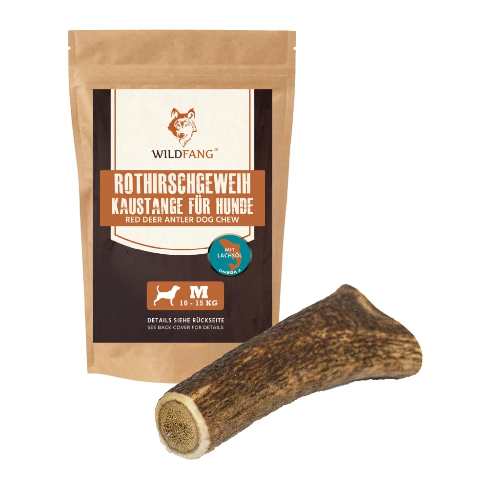 Wildfang® Wildliebe Welpen Starterpaket – Kauartikel Hund Set mit Hundefutter nass Rind & getreidefrei Wild Trockenfutter für Hunde Geweih für Hunde Rothirschgeweih Leder Kauknochen als Hundespielzeug