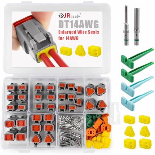 Contacts solides 16 et joints jaunes JRready ST6460 pour connecteurs DT étanches de qualité