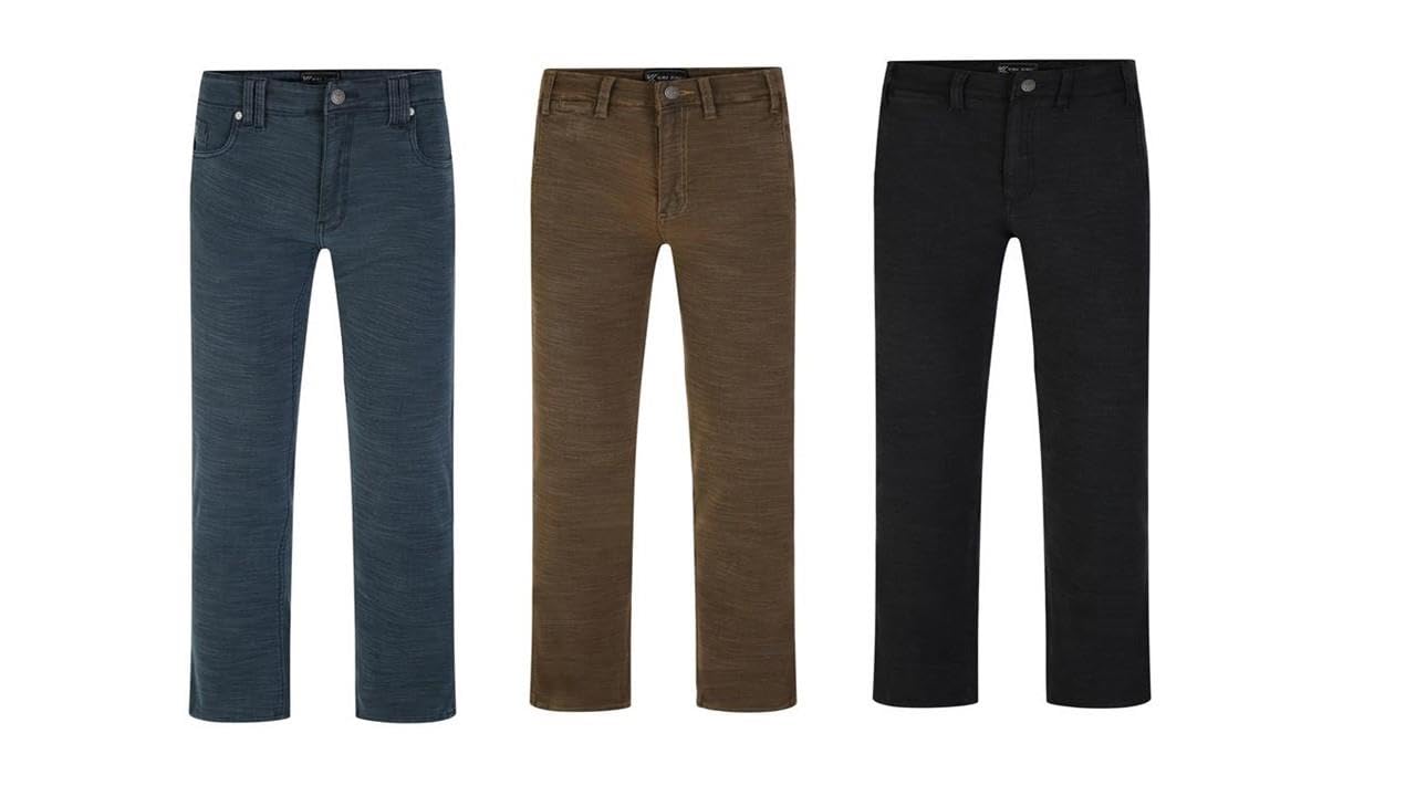 KAM KBS 264 Slub Weave - Pantalones elásticos para hombre en 2 colores
