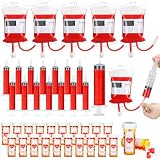 Winnerwhy 60 Pcs Nursing Graduation Party Supplies 5 Iv Blood Bags For Drinks 15 Plastic Syringes 20 Empty Pill Bottles With Caps 20 Sticky Labels Nurse Party Favors Bsn Rn Lpn Graduation Decoration