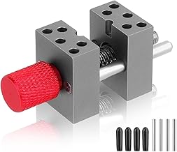 Uxsjakjsd Mini Mordaza de Metal Práctica, Mordaza Universal para Taladro de Columna con 10 Orificios Alternativos para Modelismo A Escala, Color Azul.