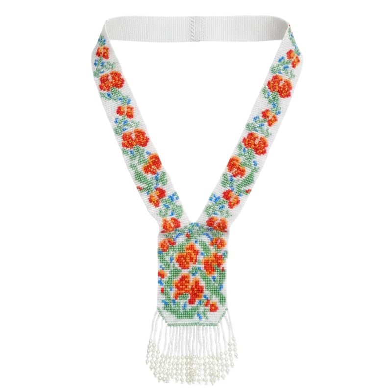 Collier Gerdan ukrainien à motif floral pour un style bohème