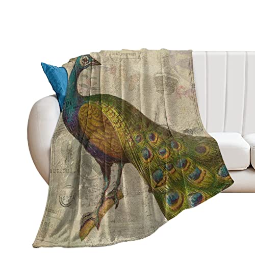 Plaid en peluche paon pour canapé et soirées cocooning au chaud - 5