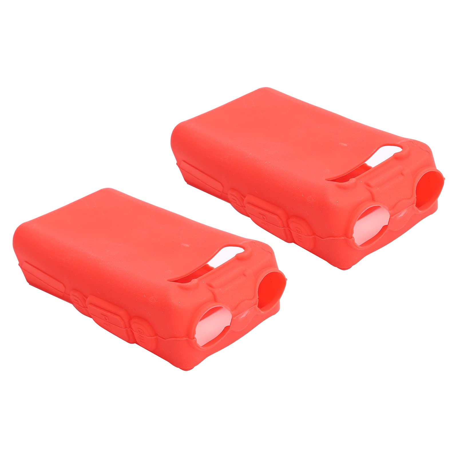2 STUKS Silicone Rubber Case, Walkie Talkie Beschermhoes Rubber Soft Case Mini Walky Talky Siliconen Beschermende Soft Cover Bidirectionele Radio Beschermer voor UV-5R(red