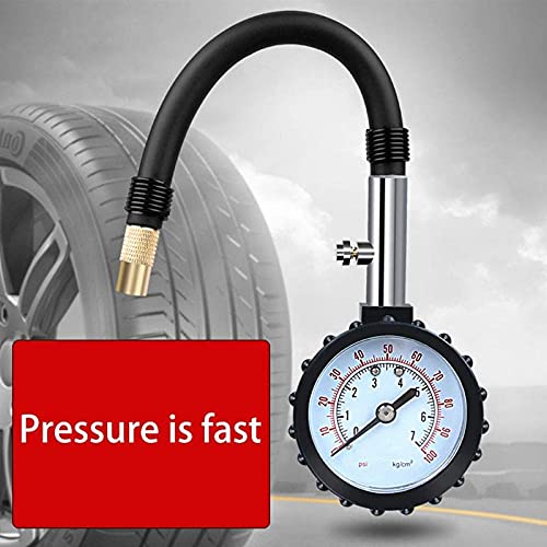 HMTE Manometer 100 PSI Reifendruckmesser Duty Best Accurate Heavy Duty Air Pressure Reifendruckmesser Kompatibel mit Auto & Motorrad Free Shpping