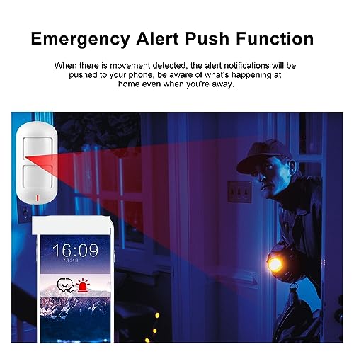 Sistema de alarma inalámbrico con 3 detectores con sensor de mascotas para casa 8