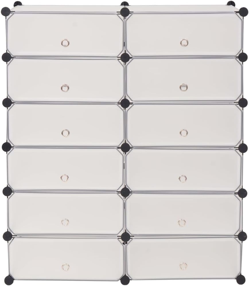 Shoe Organizer White Plastic Panels, Steel Frame, Home & Garden, Household Supplies, Storage & Organisation, Clothing & Wardrobe Storage, Shoe Racks & Organisers, 244921