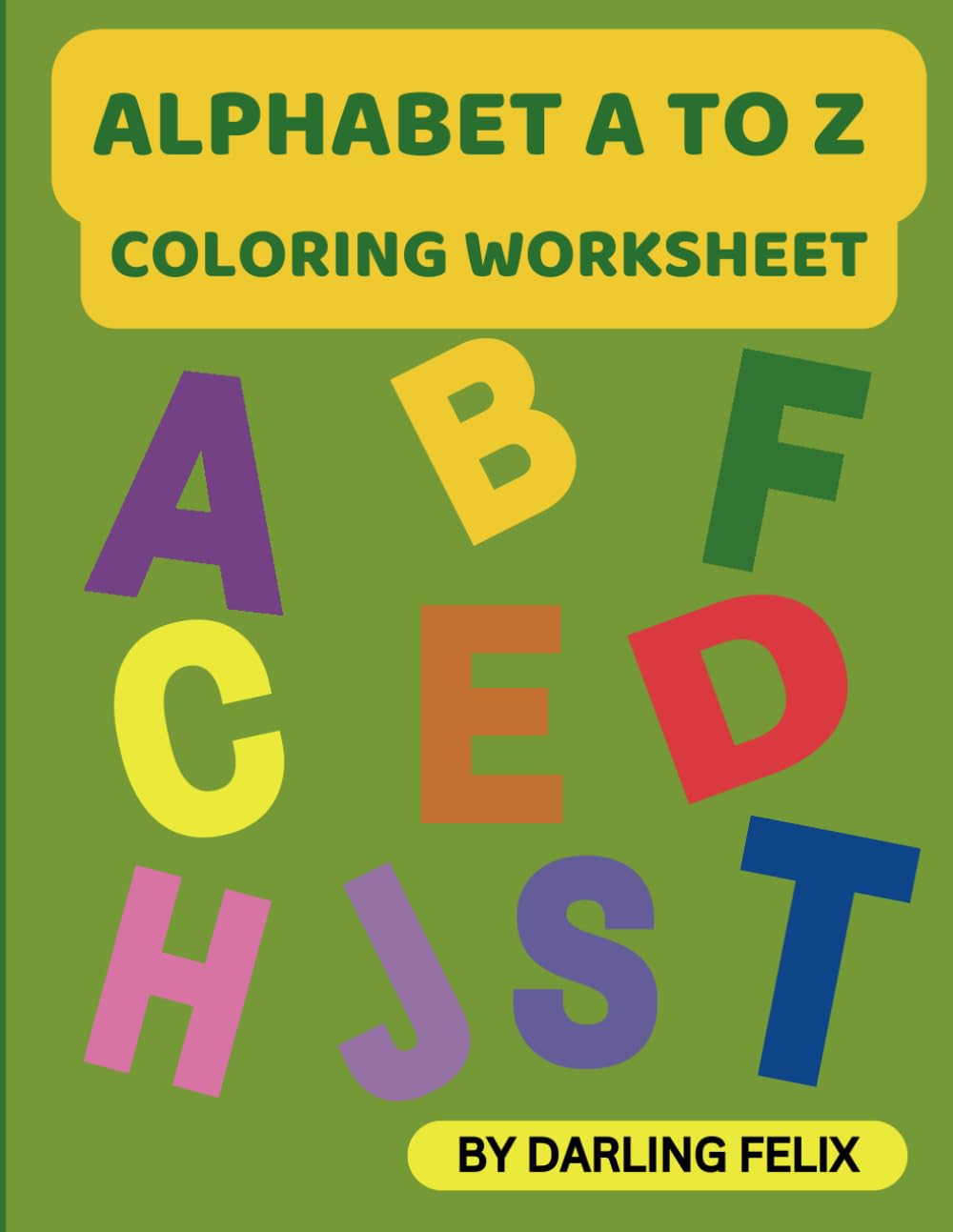Alphabet A to Z coloring Worksheet: A Fun and Educational Alphabet Coloring Worksheet for Kids
