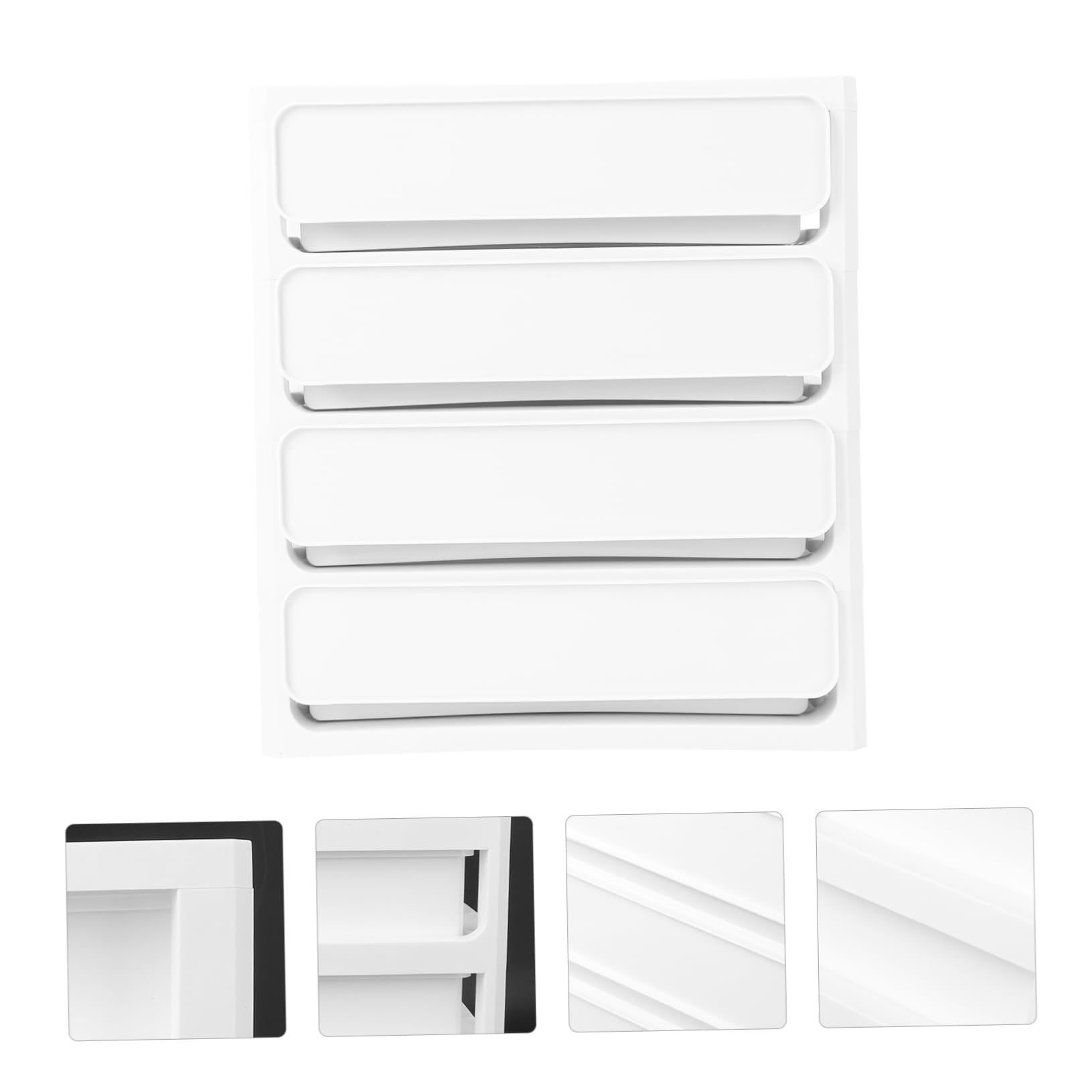 Lurrose Boîte de Rangement de Table à Tiroirs Quatre Niveaux en Pp Blanc