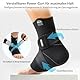 ZOELION Knöchelbandage mit Einzigartigem Netzband, 3D-Gestricktes Luftgewebe Sprunggelenkbandage für Plantarfasziitis Achillessehne, Verstellbare Fussbandage zur Schmerzlinderung Verletzungshilfe, XL