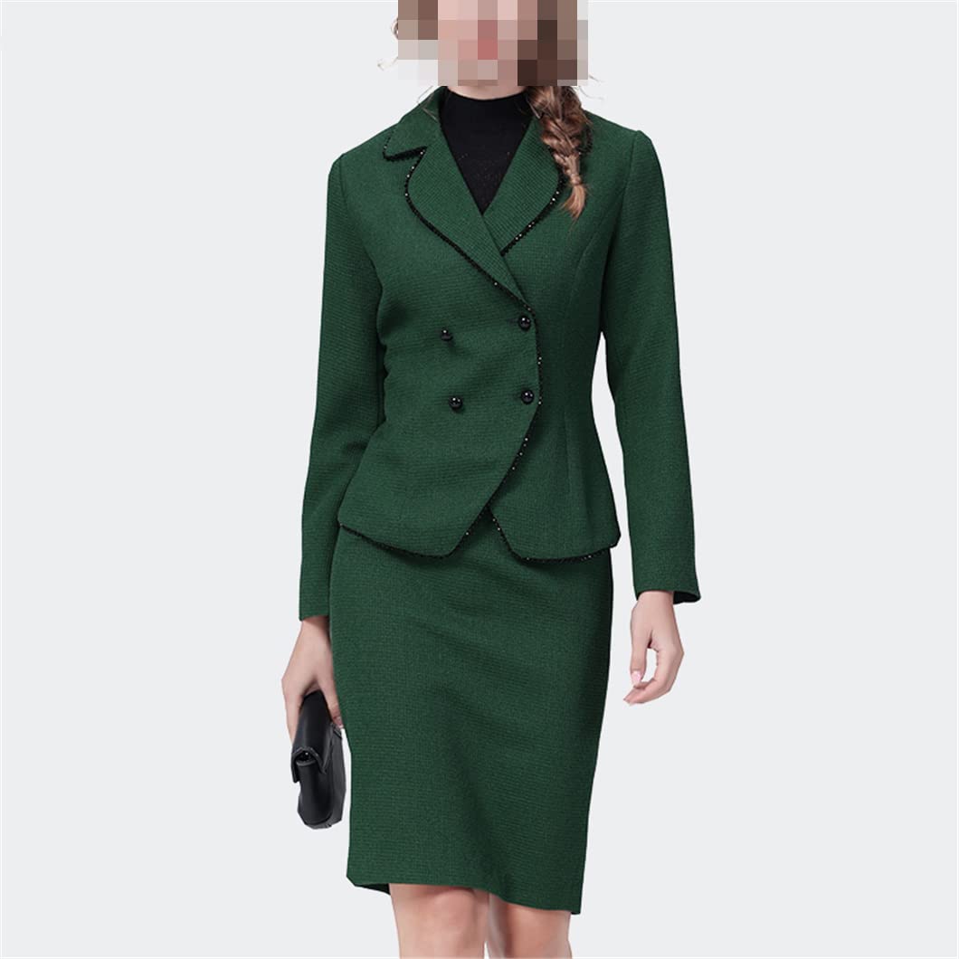 Disimlarl Damska smukła krótka kurtka elegancki garnitur kołnierz dwurzędowy codzienny blezer do biura, GN, 4XL