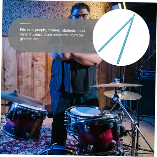 Baquetas de metal profesionales para percusión, con agarre ergonómico y cómodo, pesadas para práctica, ideales para principiantes y entusiastas, color azul miniatura 6