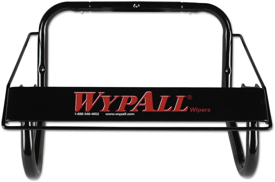 WypAll Wall Mounted Wiper Dispenser (80579), Black, Jumbo, 16.8"x10.8"x8.8" (Qty 1)