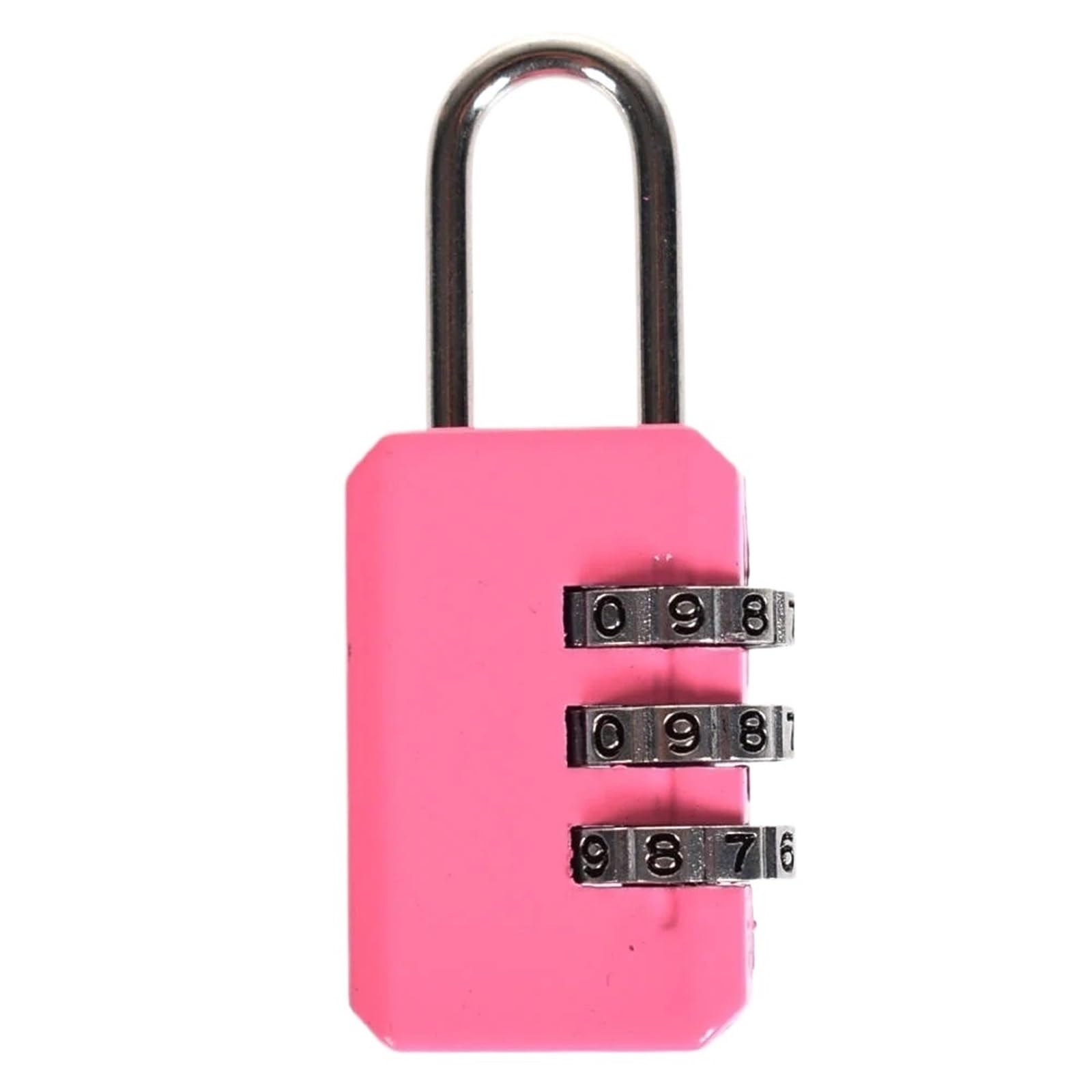 Lock Luggage Combination Padlock 4 Digit Password Code Number Copper Lock(Pink)