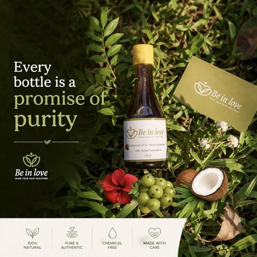 Image of Herbal Hair Oil With Amla, Curry Leaves & Coconut and Special ingredients for Hair Growth & Hair Fall Control | 100% Ayurvedic Natural Oil | Strong, Thick & Healthy Hair(250ml)