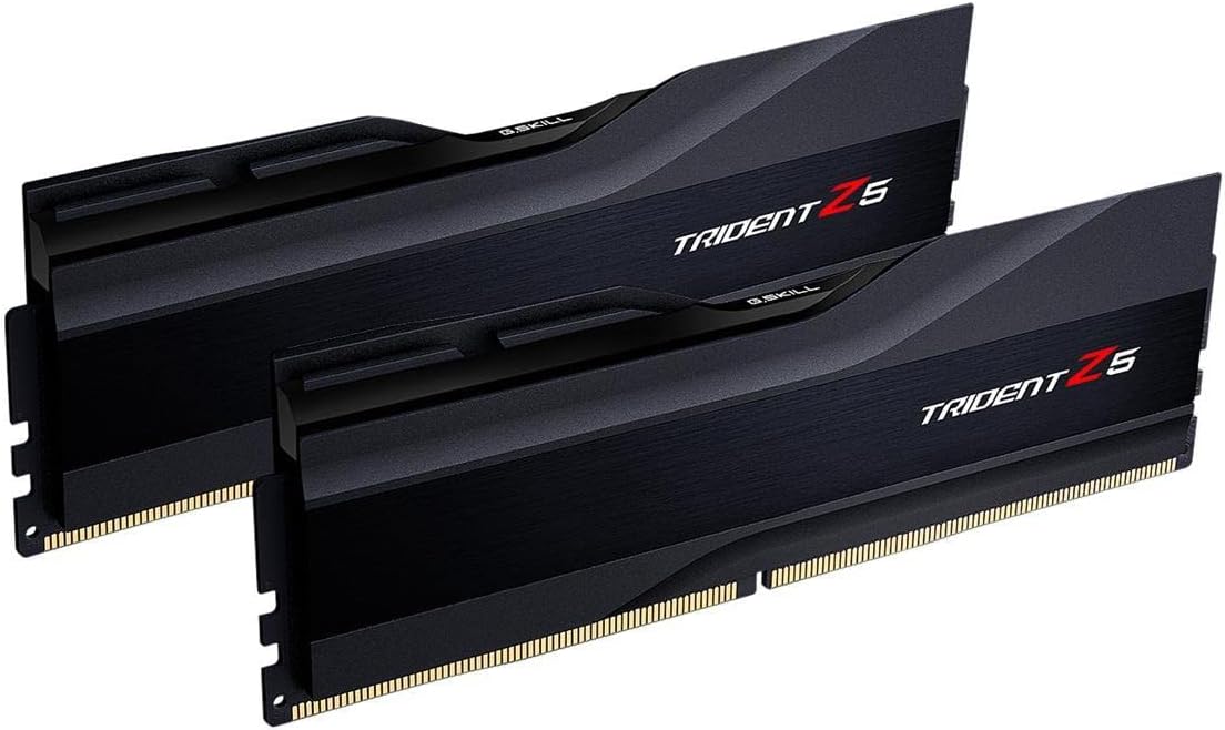 G.SKILL Trident Z5 Series DDR5 RAM (Intel XMP 3.0) 32GB (2x16GB) 6400MT/s CL32-39-39-102 1.40V Desktop Computer Memory U-DIMM - Matte Black (F5-6400J3239G16GA2-TZ5K)