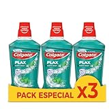 COLGATE Plax Multischutz Mundspülung, 3 x 500 ml – Mundspülung mit Fluor – entfernt bakterielle Plaque und bietet 24-Stunden-Schutz – Frischer Atem