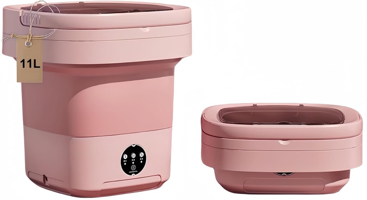 Lavatrice portatile, mini lavatrice, 11 l, grande capacità, pieghevole, pulizia profonda di biancheria intima, vestiti per bambini e altri piccoli vestiti. Adatto per appartamenti, dormitori, alberghi