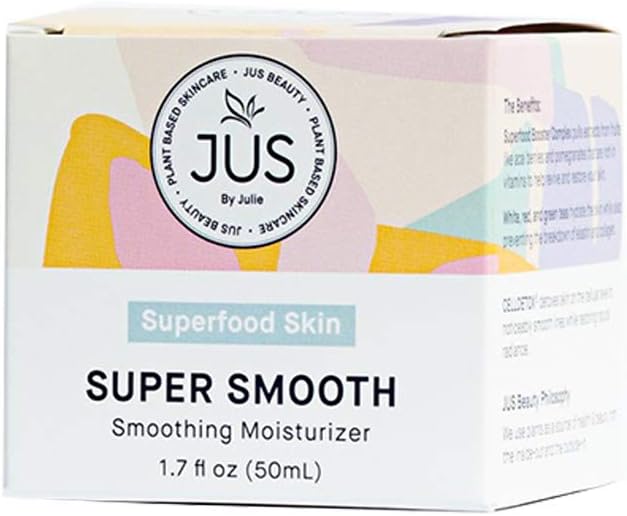Jus Beauty Sulfate Free Super Smooth Moisturizer - 100% Plant Based Hydrating Cream - Good For All Skin Types