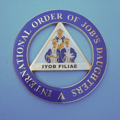 Delux Masonic International Order of Job's Daughters Heavy Alloy Car Emblem