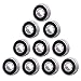 PUMYPOREITY 10 Pcs Rodamientos de Skate 608 2RS ABEC-9 Cojinetes Patines de Rueda y Longboard Miniatura Rodamientos Doble Blindado para Patines Patines Scooters( Negro, 8*22*7MM)