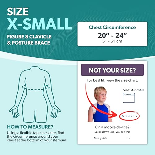 Image of BraceAbility Pediatric Clavicle Fracture Figure-8 Brace for Broken Collarbone in Small Children (XS)